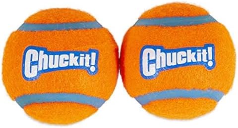 Chuckit! Dog Tennis Ball Toy, Large 3in, 2 Pack, for 60-100lbs Dogs