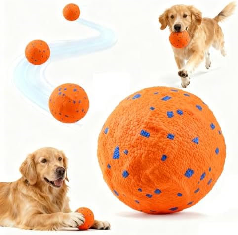 Smart Interactive Dog Toy, Automatic Moving Bouncing and Stimulation Interactive Dog Ball, Pet-Safe E-TPU Material, IP54 Waterproof Rating, Anti Boredom Dog Toys to Keep Them Busy,Orange