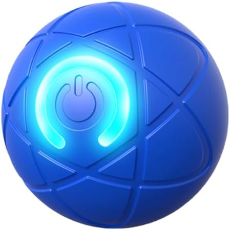 Interactive Small Dog Toy Ball, Smart Jumping Ball for Puppy Dogs, Activated Automatic Bouncing Moving Vibrating (Blue)