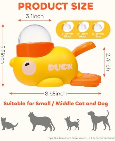 2-in-1 Interactive Dog Puzzle Toy, Dog Interactive Treat Dispenser Toy, Dogs Food Treat Feeding Dispenser for Healthy Eating for Small & Medium (Yellow)