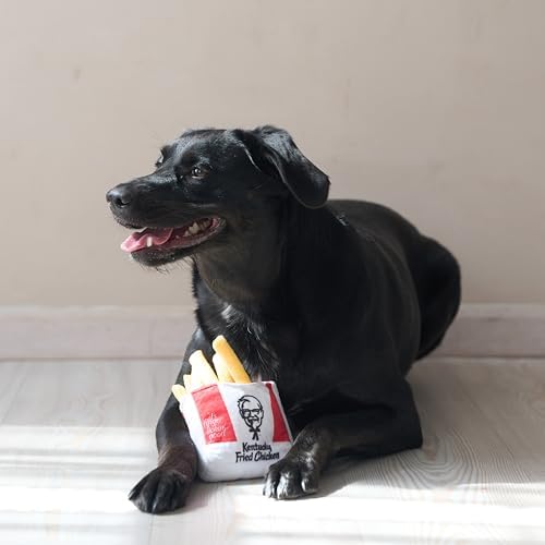 KFC Chicken Wrap Combo Meal – 3-Piece Dog Toy Set - Chicken Wrap, French Fries & Soda – Fun Food-Themed Crinkle & Squeaky Interactive Plush Toys for Medium and Large Dogs & Gentle Chewers