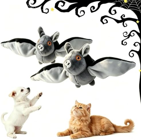 Flying Bat Toy for Dogs & Cats, Flapping Wings Cute Bat, USB Rechargeable