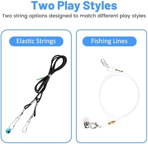 4PC Cat Wand Replacement Strings with Bells for Cat Toy Wand