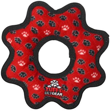 TUFFY® 5 Pack Starfish, Squid, Pig, Rabbit and Gear Ring Plush Dog Toys