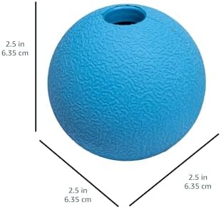 Amazon Basics Interactive Bouncy Durable Rubber Dog Toy Balls, 2.5 inch, Multi-Color Blue/Orange, Pack of 10