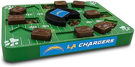 Pets First NFL Los Angeles Chargers Puzzle Toy - Interactive Dog Puzzle Treat Toy
