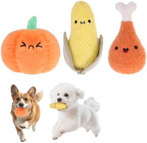 SCENEREAL Christmas Dog Rope Toys (Corn &Pumpkin & Chicken)