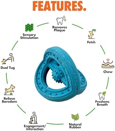 Max Fusion Phoenix Dog Toy, Medium, Blue, Made with Nike Grind