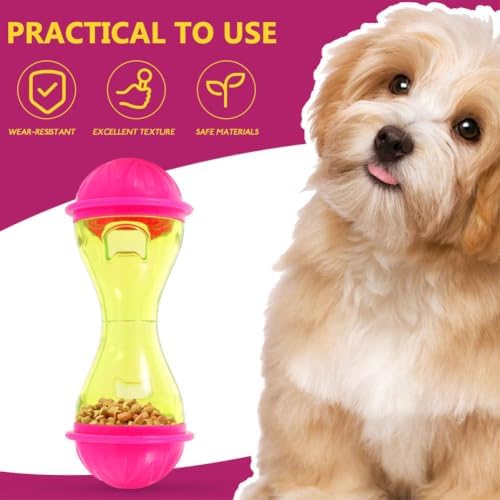 Toddmomy 2pcs Bone Shape Pet Treat Dispenser for Cats and Dogs, Multi-Functional Interactive Food Dispensing for Feeding and Playing, Sturdy Abs Material
