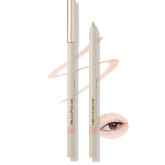 Heart Percent Dote On Mood Gel Eyeliner Pencil – Long-Lasting Waterproof Smudge Proof Smooth Retractable, Aegyo Sal Makeup, Under Eye Highlighter with Built-In Sharpener, #10. Light Salmon