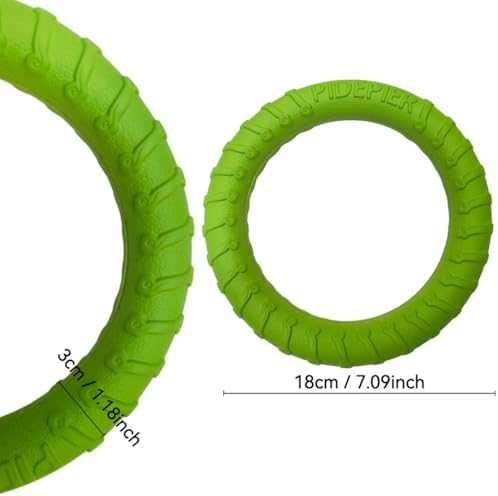 Dog Tug Toy, Dog Pull Ring Toy, Lightweight EVA Fitness Ring - Interactive Floating Fetch Toy for Dogs - Durable Soft Training Ring for Puppy & Active Dogs - Professional All-Terrain Pet Toy (Green)