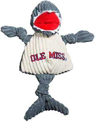 HuggleHounds Knottie Plush Dog Toy - Dog Stuffed Animal Toy, Puppy Toys, Squeaky Dog Toy for Small, Medium & Large Dogs, Durable Plush to Keep Them Busy, Officially Licensed- Tony Landshark, Large