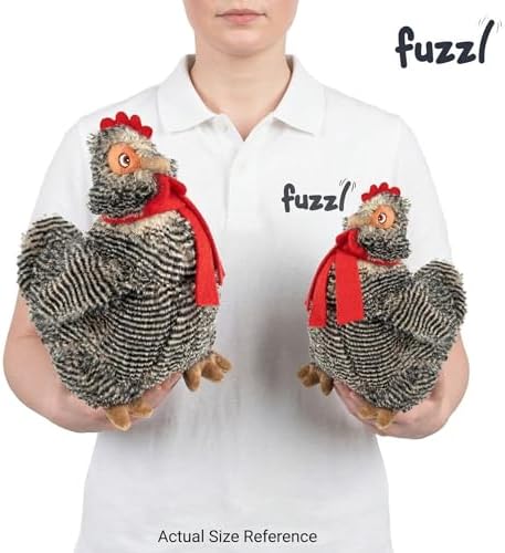 Fuzzl Plush Super Soft Big Cheeky Chuck Chicken Dog Toy & Comforter – Cuddly Plush with Squeaker, Gentle Dog Toy for Puppies & Small to Medium Dogs