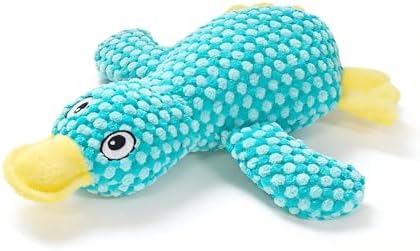 Durable Duck Stuffed Animal - Plush Dog Toys for Aggressive Chewers - Tough Squeaky Puppy Teething Relief - Small Medium and Large Breeds Interactive Play to Keep Pets Busy