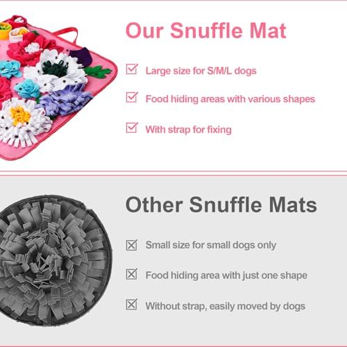 Vextronic Snuffle Mat for Dogs, Large Breed Slow Feeder Interactive Toy