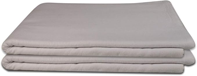 Deluxe Flannel Flat Massage Table Sheets by NRG - 100% Cotton Flannel Massage Linens - 160 GSM, 200 Thread Count - Soft Double Brushed Cotton - Oversized for Better Coverage - 63" x 100" - Color White