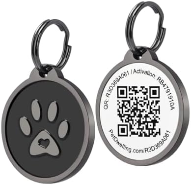 Pet Dwelling QR Code Pet ID Tag – Scan to Contact Owner Instantly, No App Needed, Smart Dog & Cat Tag with Free Personalized Online Pet Profile