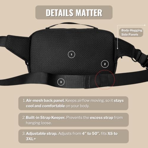 Crossbody Dog Walking Bag, Treat Pouch & Poop Bag Holder, Charcoal Black
