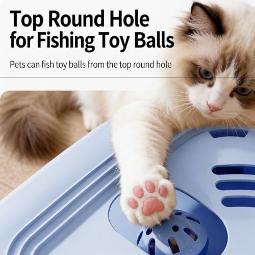Interactive Cat Toys for Indoor Cats, 2-in-1 (Blue)