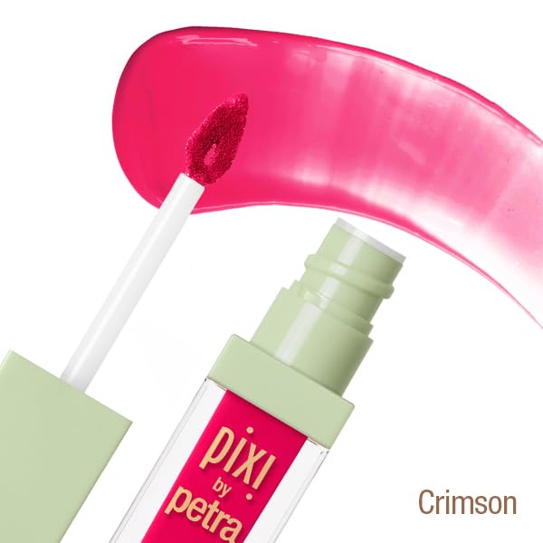 Pixi Beauty MatteLast Liquid Lip | Long-Wearing Matte Lip Color with Rosehip Oil | Hydrating & Comfortable | Precision PixiPetal Applicator | Crimson | 0.24 oz/6.9 g