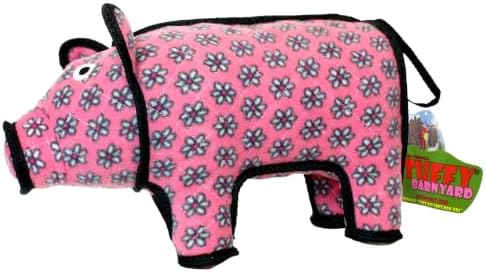 TUFFY® 2 Pack Small Bear and Pig Ultra Durable Plush Dog Toys