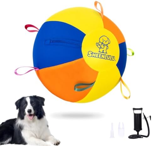 18" Herding Ball for Dogs, Large Dog Training Ball with Straps