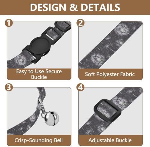 Delicate Collar with Bell for Dog Puppy 2 Pack Collar Adjustable Length 10.6" to 17.1"