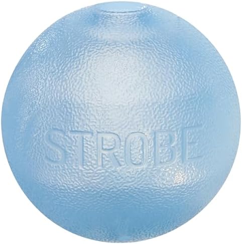 Outward Hound by Planet Dog Strobe Light Up LED Ball Dog Toy, Blue