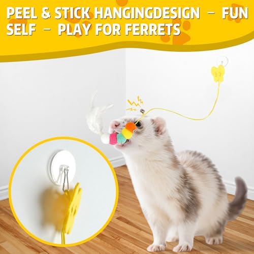 15 Pack Ferret Toys, Ferret Chew Toys, Interactive Toys with Bell Balls
