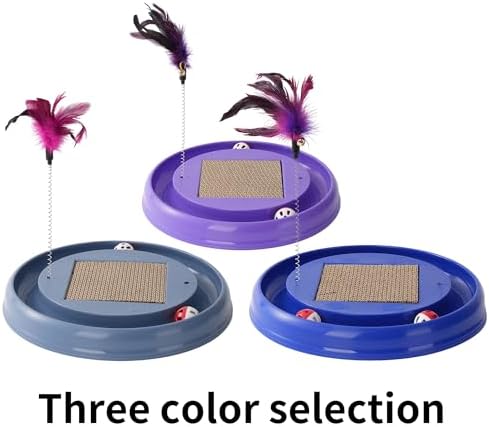 Interactive Cat Ball Track Toy Cat Scratcher, Grey