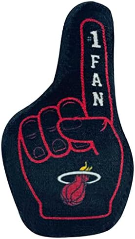 Best Plush CAT Toy - NBA Miami Heat Complete Set of 3 Piece Cat Toys Filled with Fresh Catnip. Includes: 1 Jersey Cat Toy, 1 Basketball Cat Toy with Feathers & 1#1 Fan Cat Toy. Beautiful Team Logos