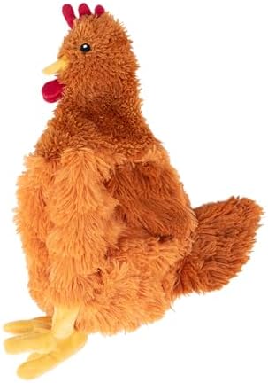 Best Pet Supplies Interactive Squeaky Dog Toy - Crinkle Chicken, Brown | Stuffing Free Body, Soft, Squeaks & Crinkles, No Mess, Perfect for Moderate Chewers, Toss and Fetch Play