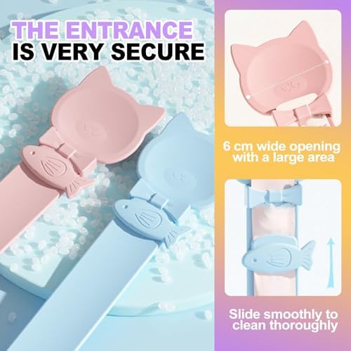 3 PCS Cat Treat Spoon Squeeze & Lickable Feeder for Wet Food,Puree,Liquid Snacks,Strip Feeder Spoon with Multi-Function (3 Colors)