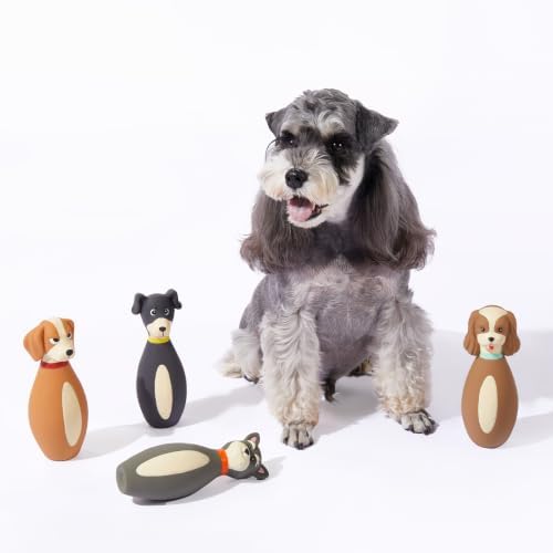 Mikivery Dog Chew Toys Tough Squeaky Latex Toy, for Aggressive Chewers