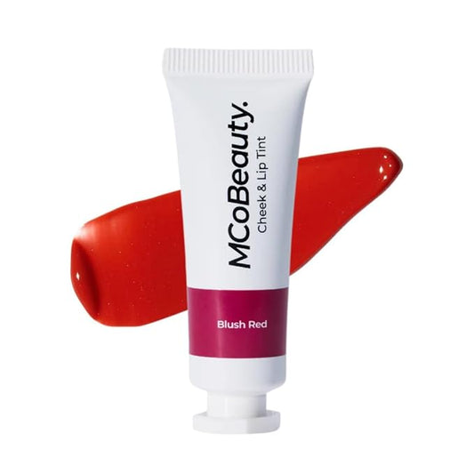 MCoBeauty - Cheek and Lip Tint - Dewy Gel-Cream Formula for Buildable Color - With a Soft Radiant Finish - Blush Red Shade - Tinta para Labios, Liquid Blush for Cheeks & Lips