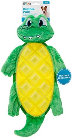 Outward Hound Bubble Palz Plush Gator Dog Toy, Large