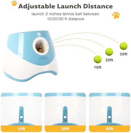 Automatic Ball Launcher for Dogs: Indoor Thrower Fetch Machine,Blue