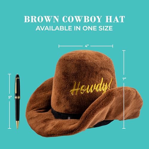 Haute Diggity Dog Cowboy Hat Plush Dog Toy, Western Stuffed Chew Toys