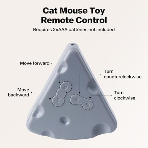 Pet Prime Interactive Cat Mouse Toy with Remote Control,Rechargeable Automatic Moving Mouse for Indoor Cats & Kitten,Exercise with Mental Stimulation