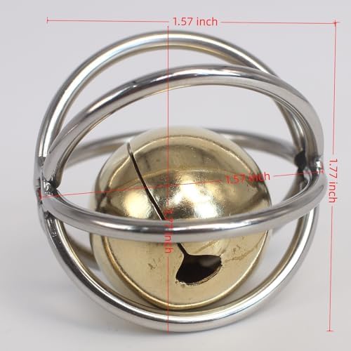 1.77''Stainless Steel Cat/Dog Toy Ball with Copper Bell(Medium)