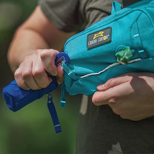 CANINE CANYON Stella Dog Walking Waist Belt Bag, Teal | Hands-Free Storage for Treats, Phone & Essentials