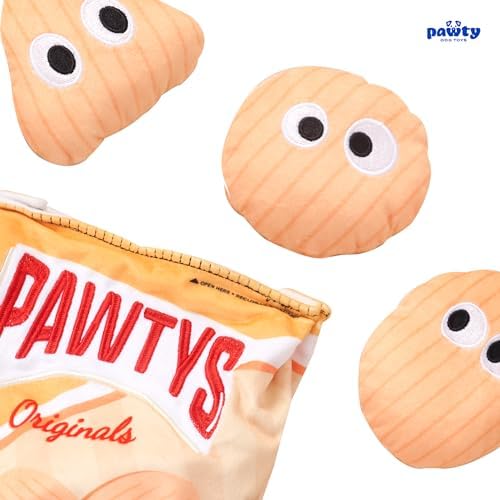 PAWTATO Chips - Interactive Plush Snuffle Dog Toy with Crinkle Paper - Hide and Seek Snuffle Puzzle Dog Toy - Dog Enrichichment - Mental Stimulation Stress Relief - Durable Tough