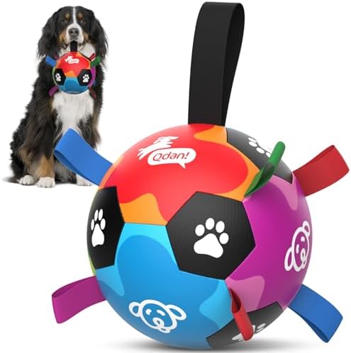 QDAN Large Dog Toys, Big Dog Balls for Aggressive Chewers, Birthday Gifts