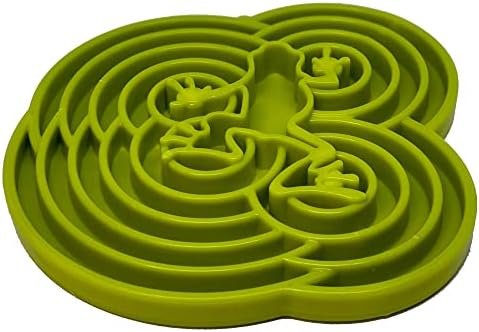 SodaPup Water Frog eTray – Durable Slow Feeder Tray Made in USA from Non-Toxic, Pet-Safe, Food Safe Material for Mental Stimulation, Slowing Down Eating, Healthy Digestion, & More