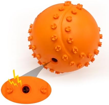 Enjoying Dog Interactive Toys 2-in-1 Dog Plush Squeaky Small Balls Pet Toys Halloween Xmas for Small Medium Large Dogs, Blue Monster