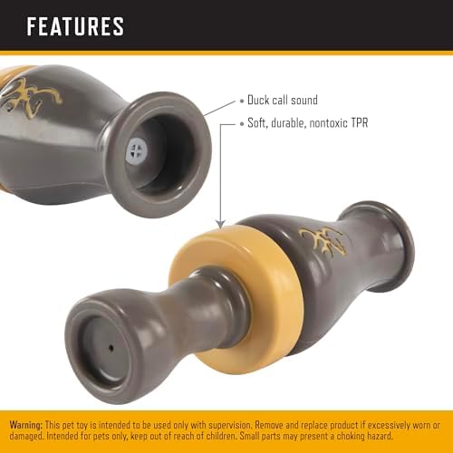 Browning Duck Call Squeaker Chew Toy Teak Brown
