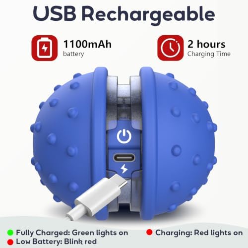Interactive Dog Toys, Automatic Moving Dog Ball with Rope, Motion Activated, Squeaky, USB Rechargeable, Active Rolling Ball for Puppy