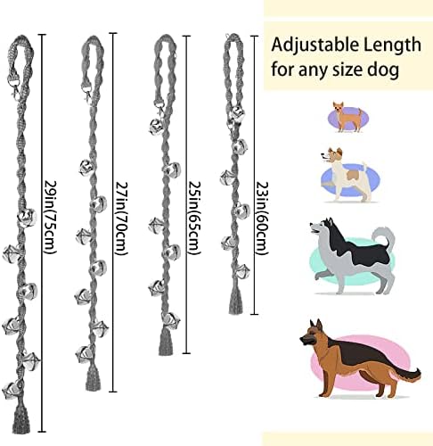 Dog Bells to Go Outside, Potty Training Bell, Handmade, Adjustable | Handmade with Premium Yarn, Twisted Style, Clear Jingle, Dog Potty Bell, Dog Door Bell.