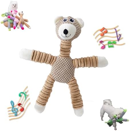 2026 Upgraded Dog Toys for Aggressive Chewers,Squeaker Inside Interactive Chew Toy with Hypoallergenic Filling | Oeko-TEX Certified Boredom Buster & Cuddle Companion(7.9 * 14.9in) (Brown Bear)