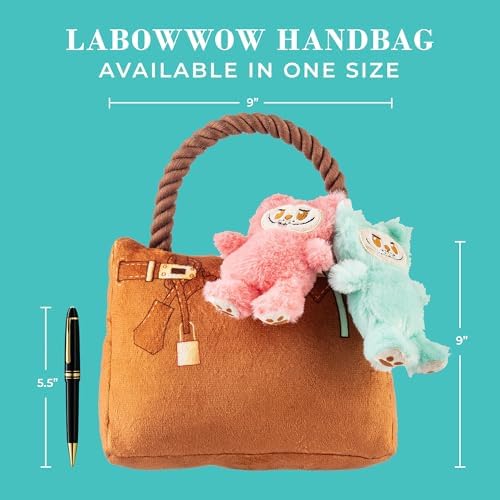Haute Diggity Dog Labowwow Handbag Plush Dog Toy, Designer Parody Chew Toys